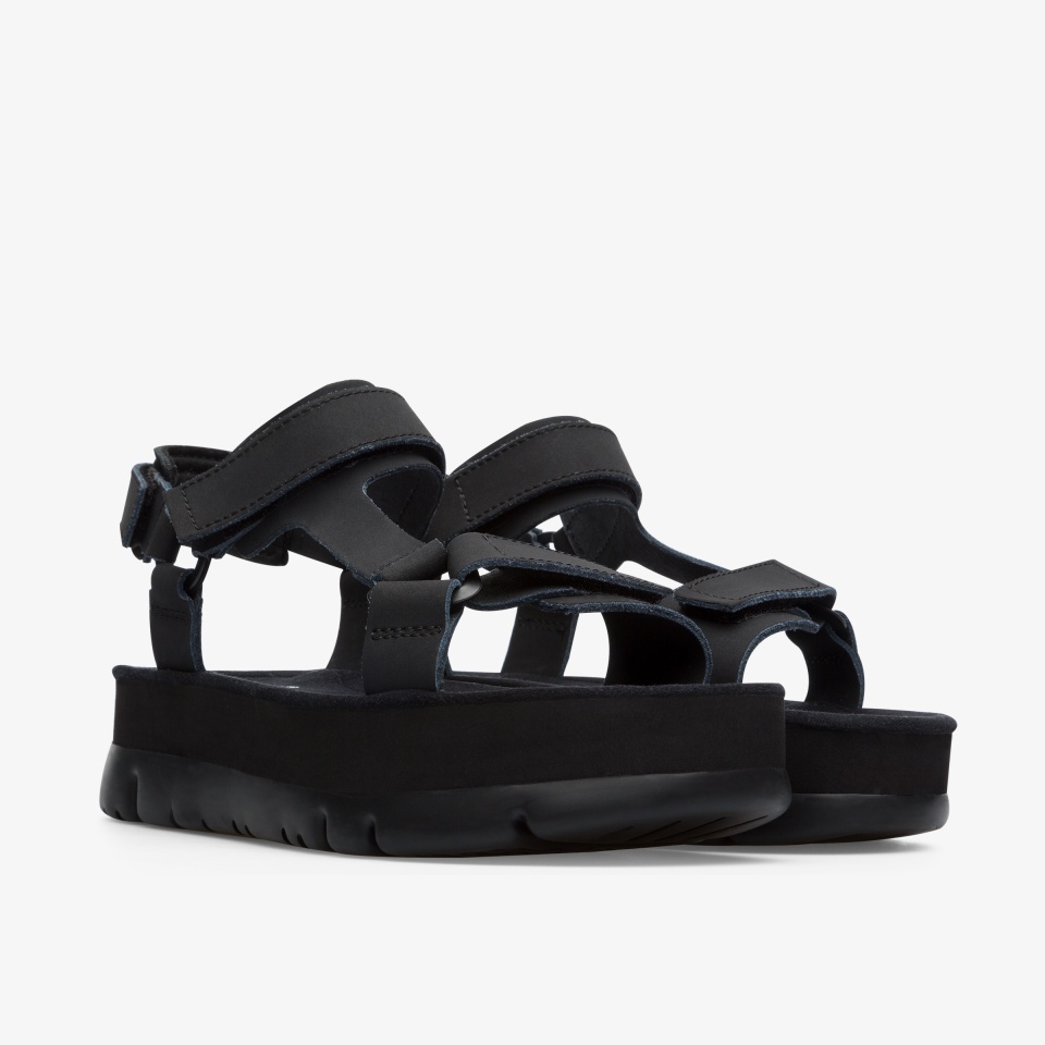 Camper Oruga Black - Camper Women's Wedges ||2345-TPWVL||